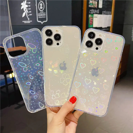 Transparent Glitter Phone Case